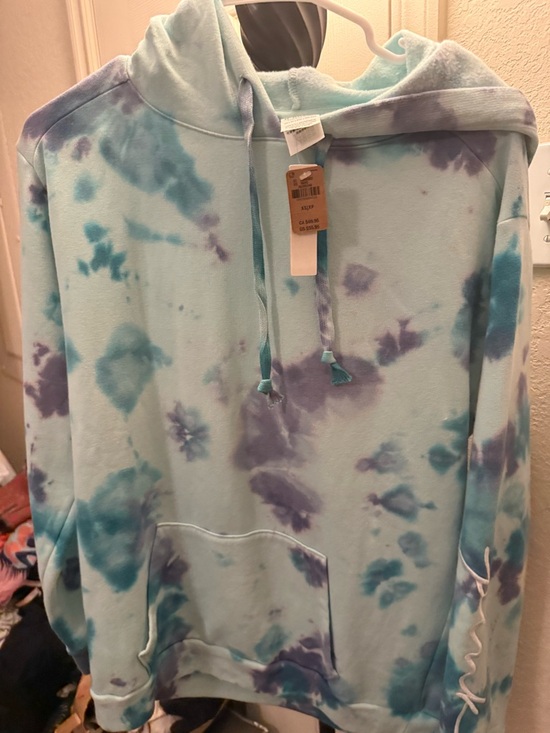 PINK Victoria's Secret Tops - Tie-Dye Hooded Pullover Sweatshirt - VS Pink NWT. XS
